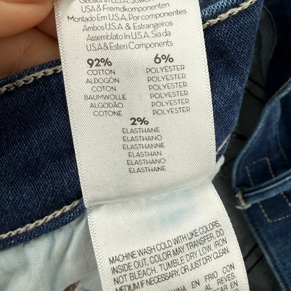 Mother The Hustler Ankle Fray Jeans Blue High Rise Flare Women's Sz 28 - Picture 12 of 16